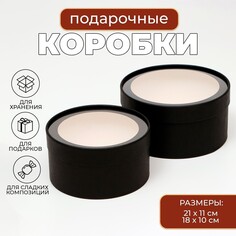 Коробка - тубус 2 в 1, с прозрачной крышкой NO Brand
