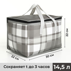Термосумка на молнии, 14,5 л, цвет серый NO Brand