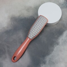 Терка для ног, трапеция, лазерная, двусторонняя, 24,5 см, цвет розовый Queen Fair