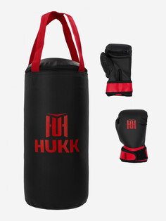 Набор боксерский детский Hukk, мешок 5 кг и перчатки 4 oz, Черный