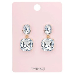 TWINKLE Серьги-клипсы BIG CRYSTALS