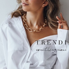 Цепочка TRENDI Колье классическое женская цепочка на шею крупная звенья 1в1 под золото