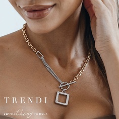 TRENDI Цепочка на шею женская с подвеской