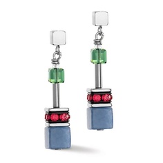 Серьги COEUR DE LION Пусеты GeoCUBE Multicolour Delight