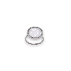 FOROSTINA.K Кольцо Белый омут Silver