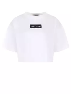 Футболка хлопковая Miu Miu