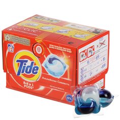 Капсулы для стирки Tide, Альпийская свежесть, 12 шт, капсула 16.8 г