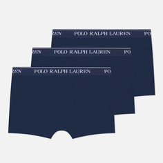 Комплект мужских трусов Polo Ralph Lauren BCI Cotton/Elastane Classic Trunk 3-Pack, цвет синий