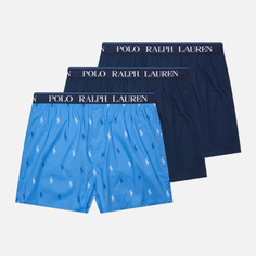 Комплект мужских трусов Polo Ralph Lauren Elastic Boxer 3-Pack, цвет синий