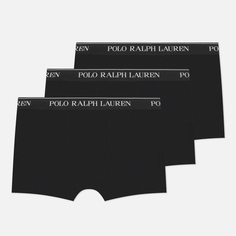 Комплект мужских трусов Polo Ralph Lauren BCI Cotton/Elastane Classic Trunk 3-Pack, цвет чёрный