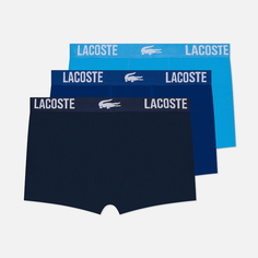 Комплект мужских трусов Lacoste Underwear 3-Pack Trunk Jacquard Waistband, цвет комбинированный