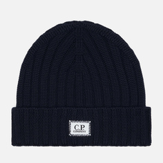Шапка C.P. Company Extra Fine Logo, цвет синий