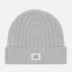 Шапка C.P. Company Extra Fine Logo, цвет серый