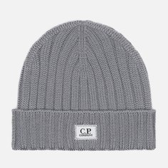 Шапка C.P. Company Extra Fine Logo, цвет серый