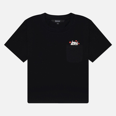 Женская футболка RIPNDIP Nermal Loves Cropped Baby, цвет чёрный