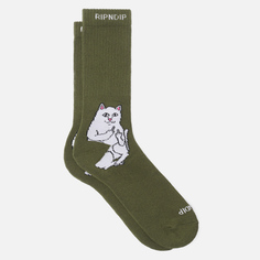 Носки RIPNDIP Lord Nermal, цвет оливковый
