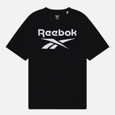 Мужская футболка Reebok Identity Big Stacked Logo, цвет чёрный