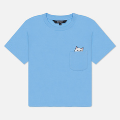 Женская футболка RIPNDIP Lord Nermal Cropped Baby, цвет голубой