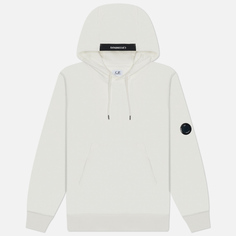 Мужская толстовка C.P. Company Diagonal Raised Fleece Lens Adjustable Hoodie, цвет белый