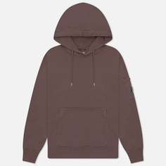 Мужская толстовка C.P. Company Brushed And Emerized Diagonal Fleece Lens Hoodie, цвет фиолетовый