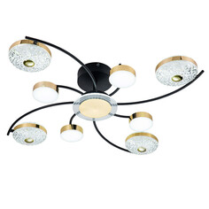 Люстры потолочные светодиодные люстра потолочная ESCADA Divita LED 8x13Вт черный золото