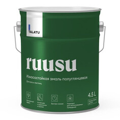 Краски для пола эмаль полиуретановая TALATU Ruusu База С для полов 4,5 л бесцв,арт.S1209003005