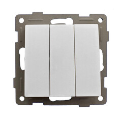 Выключатели встраиваемые выключатель 3-клавишный GUSI Ugra белый