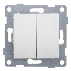 Выключатели встраиваемые выключатель 2-клавишный GUSI Ugra белый