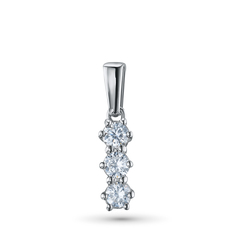 Подвеска из серебра э0612пд07070100_white ЭПЛ Даймонд