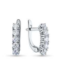 Серьги из серебра э0612сг10161600_white ЭПЛ Даймонд