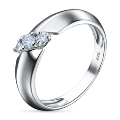 Кольцо из серебра э0612кц11090600_white ЭПЛ Даймонд