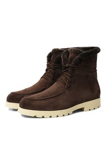 Замшевые ботинки Santoni