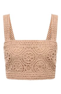 Топ из хлопка и шелка Elie Saab
