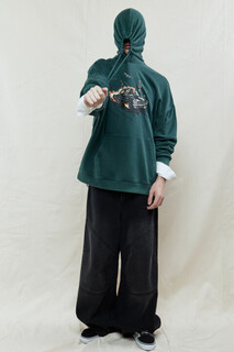 худи мужское Худи oversize с капюшоном и принтом Befree