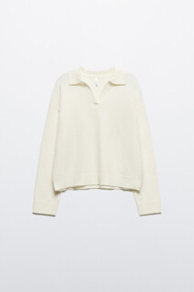 джемпер женский Джемпер вязаный с воротником и V-вырезом Befree