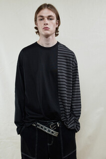 лонгслив мужской Лонгслив oversize из двух тканей Befree