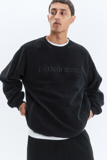 свитшот мужской Свитшот oversize флисовый с принтом Befree