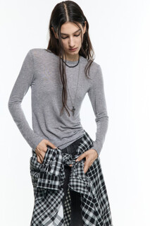 джемпер женский Лонгслив трикотажный из тенсела и шерсти Befree