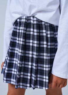 Юбка-шорты в складку для девочек, Черный Ostin