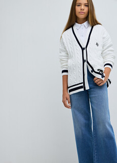 Кардиган для девочек, Белый Ostin