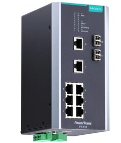 Коммутатор управляемый MOXA PT-510-MM-LC-24 DIN-Rail switch, 8 x 10/100BaseT(X), 2 x 100BaseFX MM, LC connectors, 1 power su