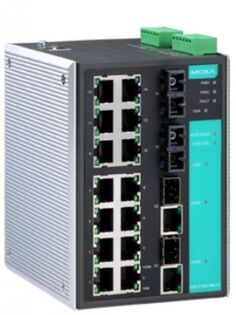 Коммутатор управляемый MOXA EDS-518A-SS-SC-T 14 x 10/100BaseTX, 2 x 100BaseFX (одномодовое оптоволокно), 2 x Combo Gigabit