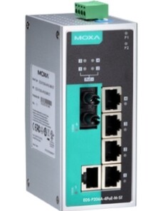 Коммутатор PoE MOXA EDS-P206A-4PoE-M-ST 1x10/100BaseTX, 1 x 100BaseFx MM port, 4 x PoE, ST