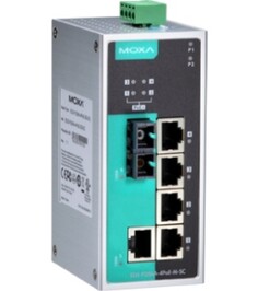 Коммутатор PoE MOXA EDS-P206A-4PoE-S-SC-T 1x10/100BaseTX, 1 x 100BaseFx SM port, 4 x PoE, SC