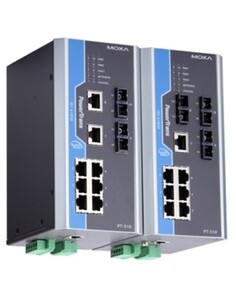 Коммутатор управляемый MOXA PT-510-MM-SC-48 DIN-Rail switch, 8x 10/100BaseT(X), 2 x 100BaseFX MM, SC connectors, 1 power su