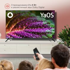 Телевизор StarWind SW-LED43SG300 LED 43" Яндекс.ТВ Frameless черный FULL HD 60Hz DVB-T DVB-T2 DVB-C DVB-S DVB-S2 USB WiFi Smart TV