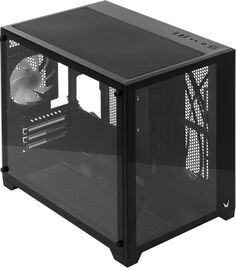Корпус mATX FORMULA CRYSTAL Z5 черный, без БП, панель из закаленного стекла, USB 2.0, USB 3.0, USB 3.1, audio