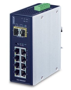 Коммутатор промышленный управляемый Planet IGS-10020MT 8x10/100/1000T + 2x100/1000X SFP (-40~75 градусов C)