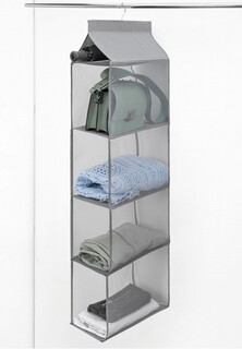 Органайзер для хранения Elcasa подвесной для хранения вещей 112х40х17 см ИДЕЯДОМА, серый, 4 секции