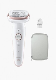 Эпилятор Braun S9 SES 9-000 Flamingo SmartTouch белый/розовый с косметичкой